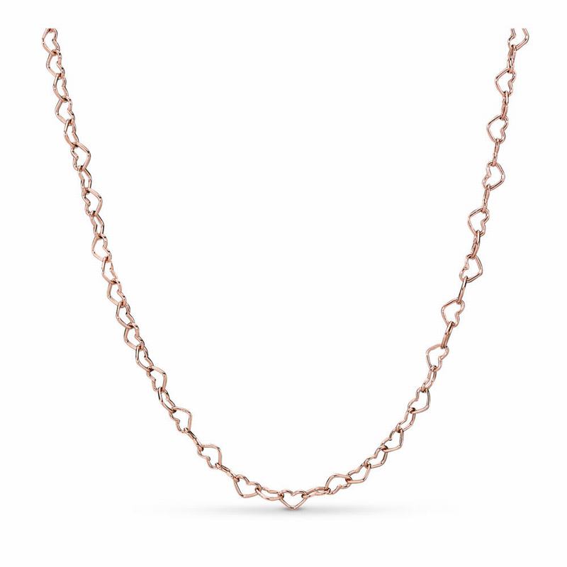 Pandora Rose™ Joined Hearts Necklace Online NZ (325680-GHJ)